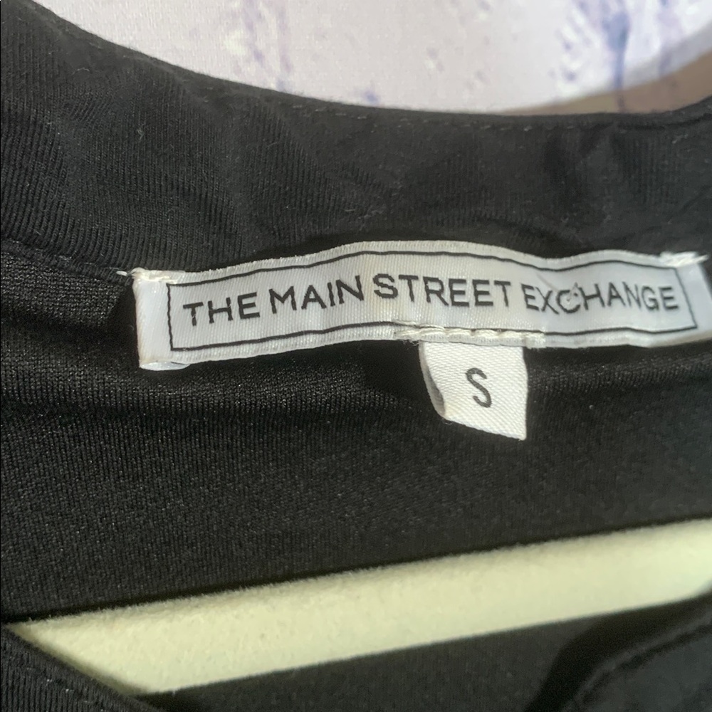 The Main Street Exchange Womens Short Sleeve Maxi Dress Black S Casual Minimal - Picture 3 of 7